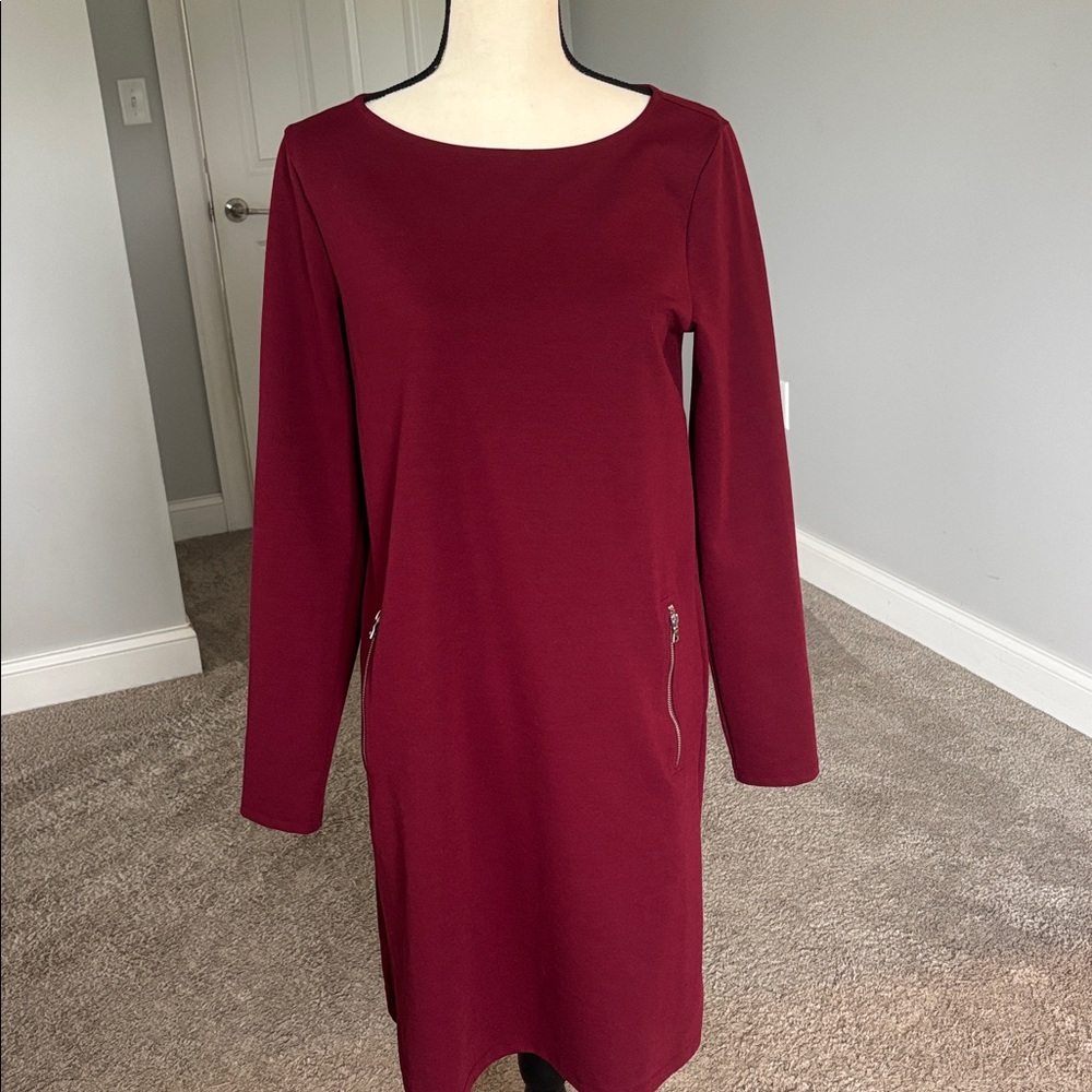 GAP Burgundy Midi Dress